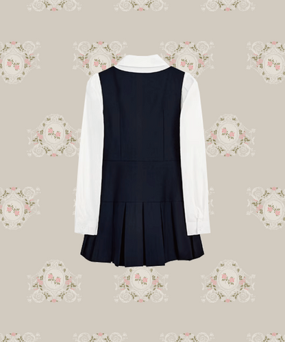 Vest Pleats Dress Set Up  ベスト プリーツ ドレス セットアップ