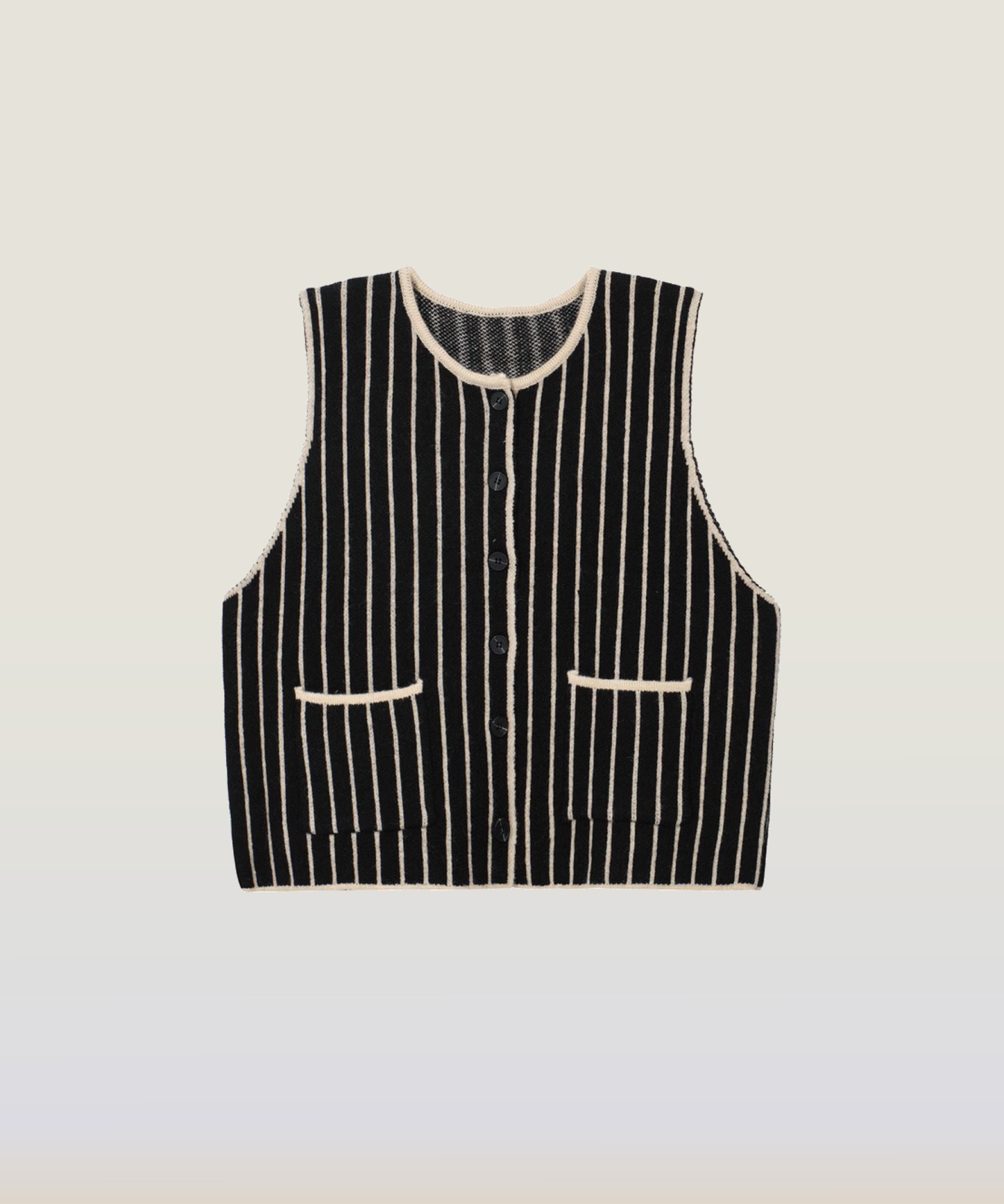 Elegant Stripe Knit Vest