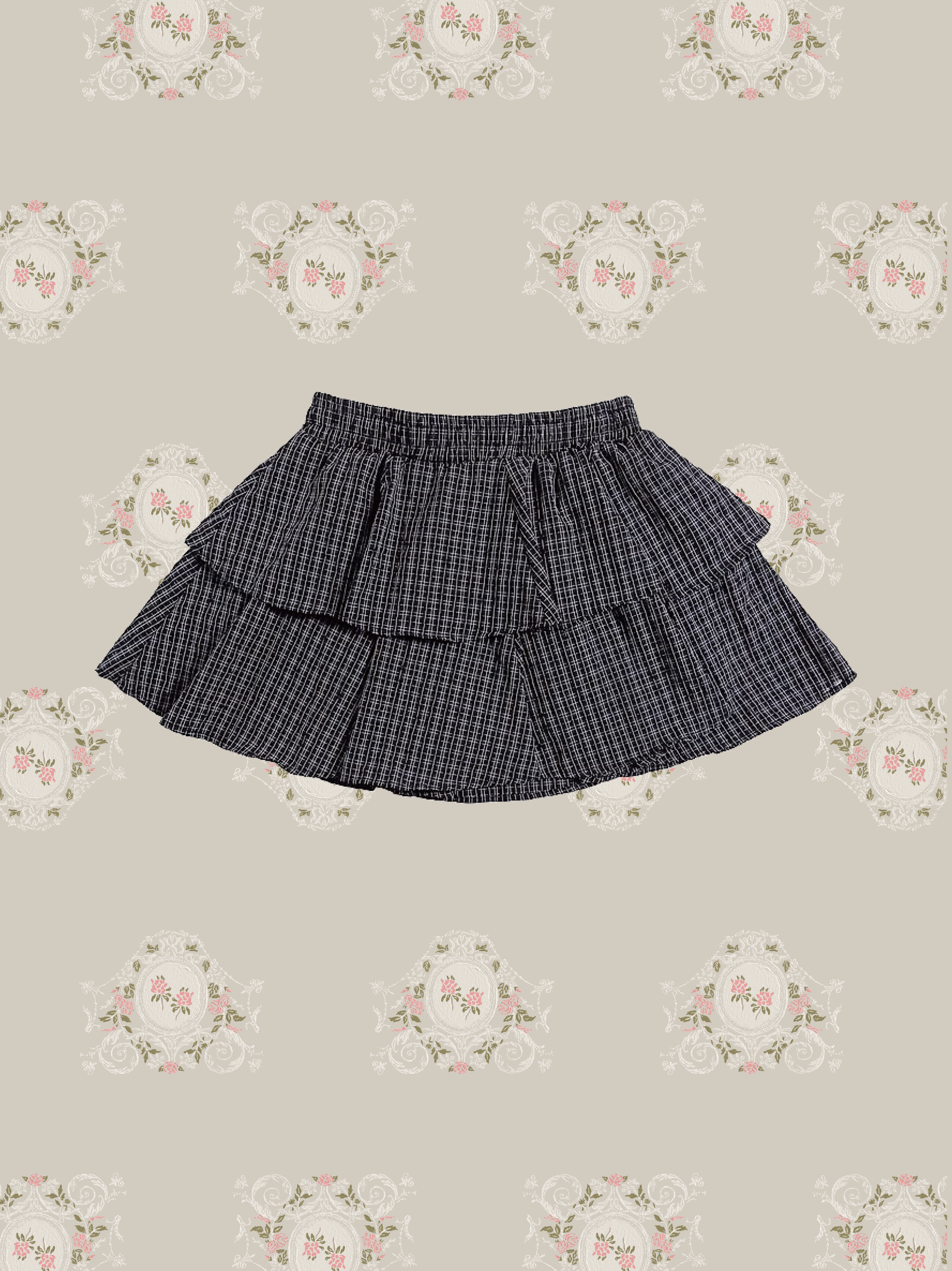 Peplum Layered Mini Skirt 