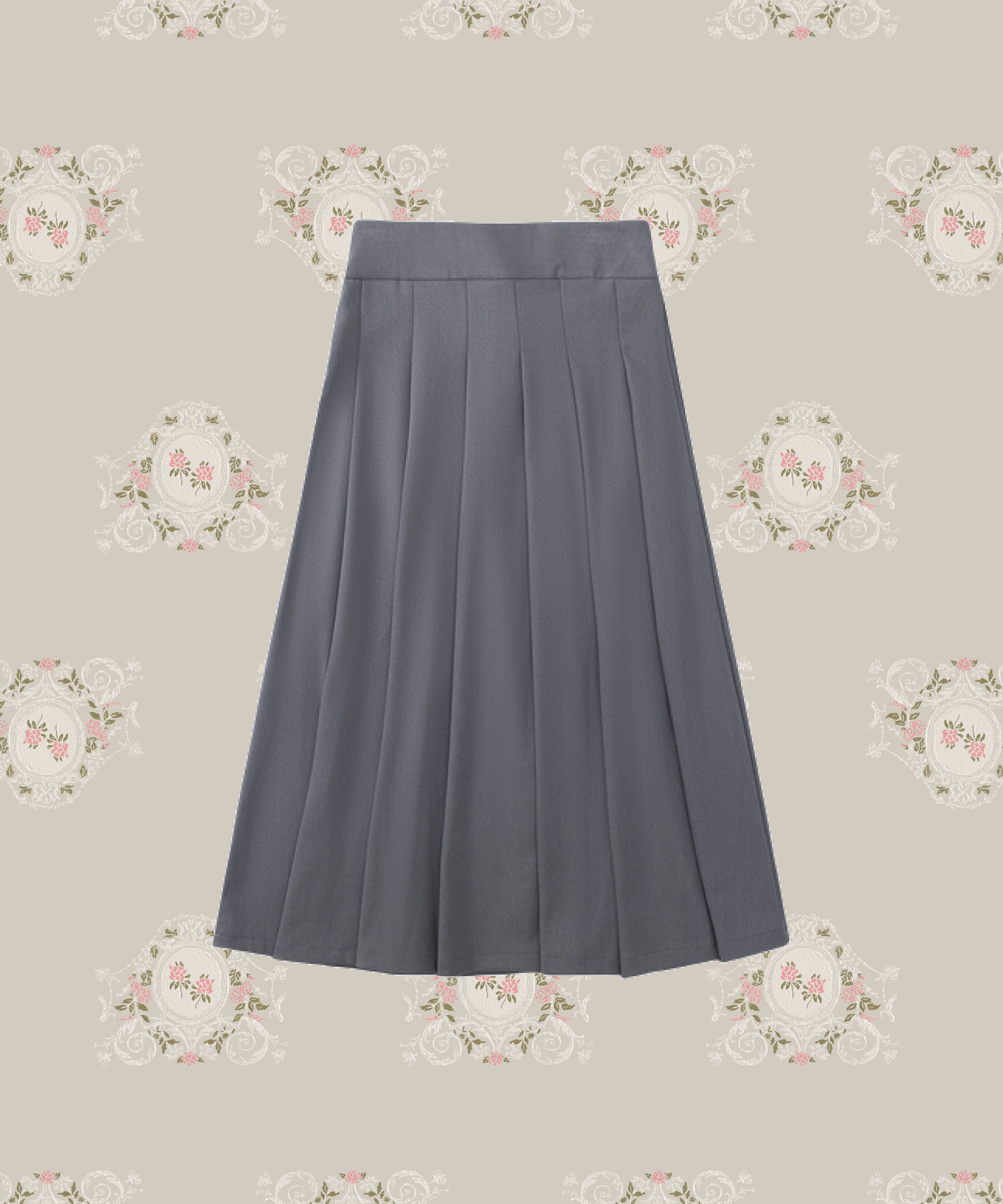 Belted Pleats Long Skirt Belted Pleats Long Skirt 