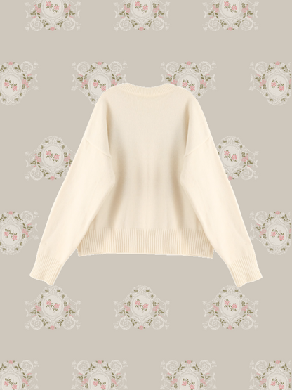 Cute Ribbon Embroidery Cardigan/キュートリボン刺繍カーディガン