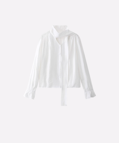 Elegant Ribbon Shirt Set Up