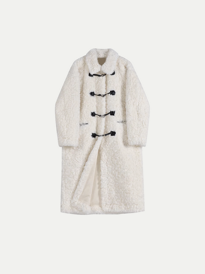 Faux Shearling Toggle Coat