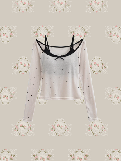 Dots Ballet Shirt Set-Up 