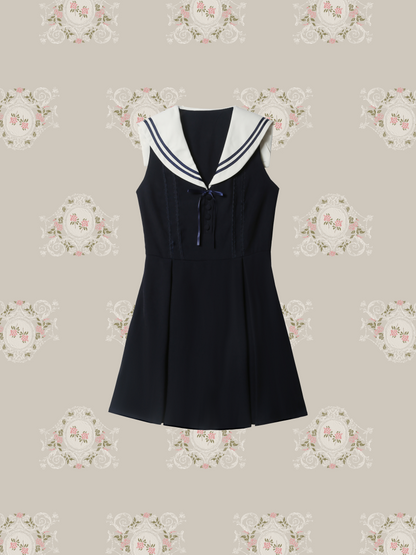 Sailor Collar Waisted One Piece/セーラーカラーウエストワンピース