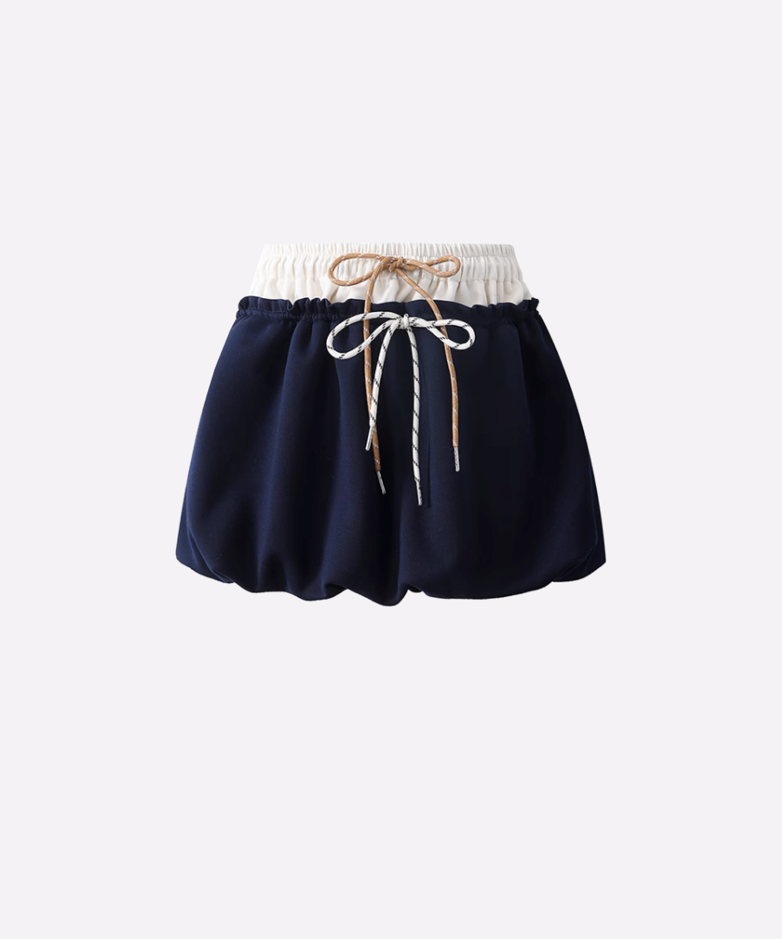 Fake Two Flare Mini Skirt