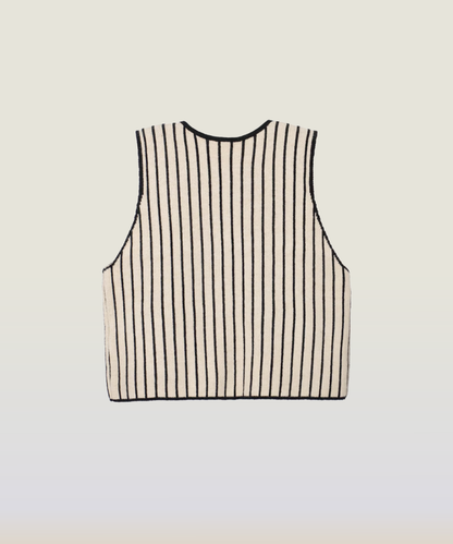 Elegant Striped Knit Vest 