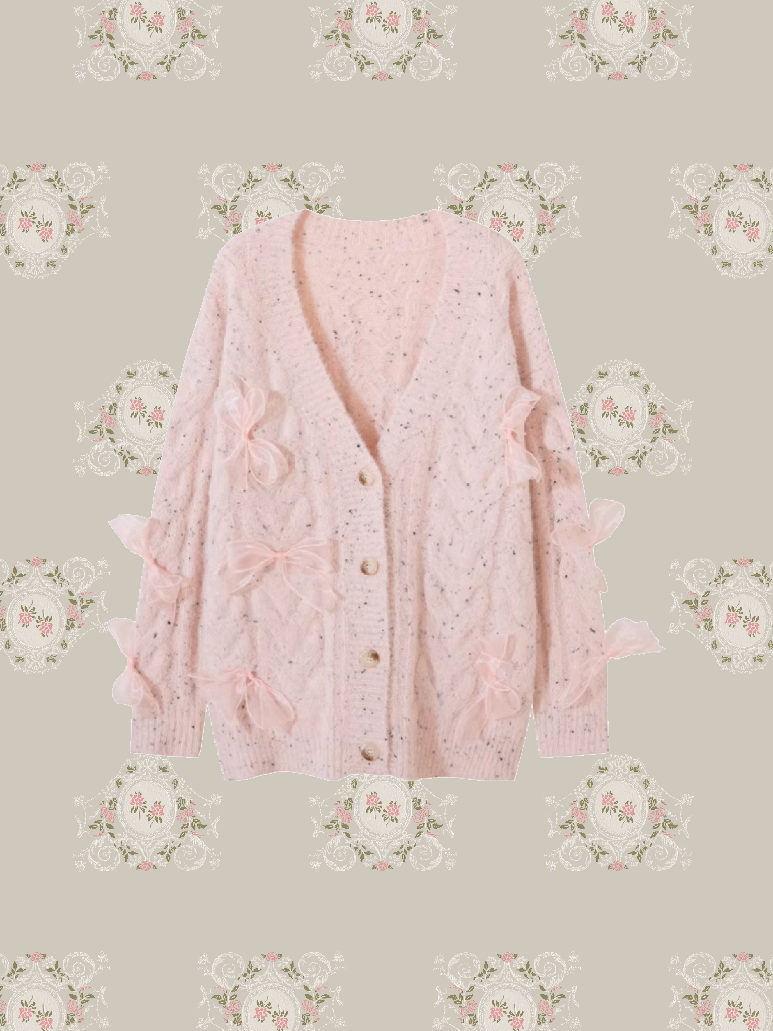 Mesh Ribbon Jeresy Cardigan/メッシュリボンジェレシーカーディガン