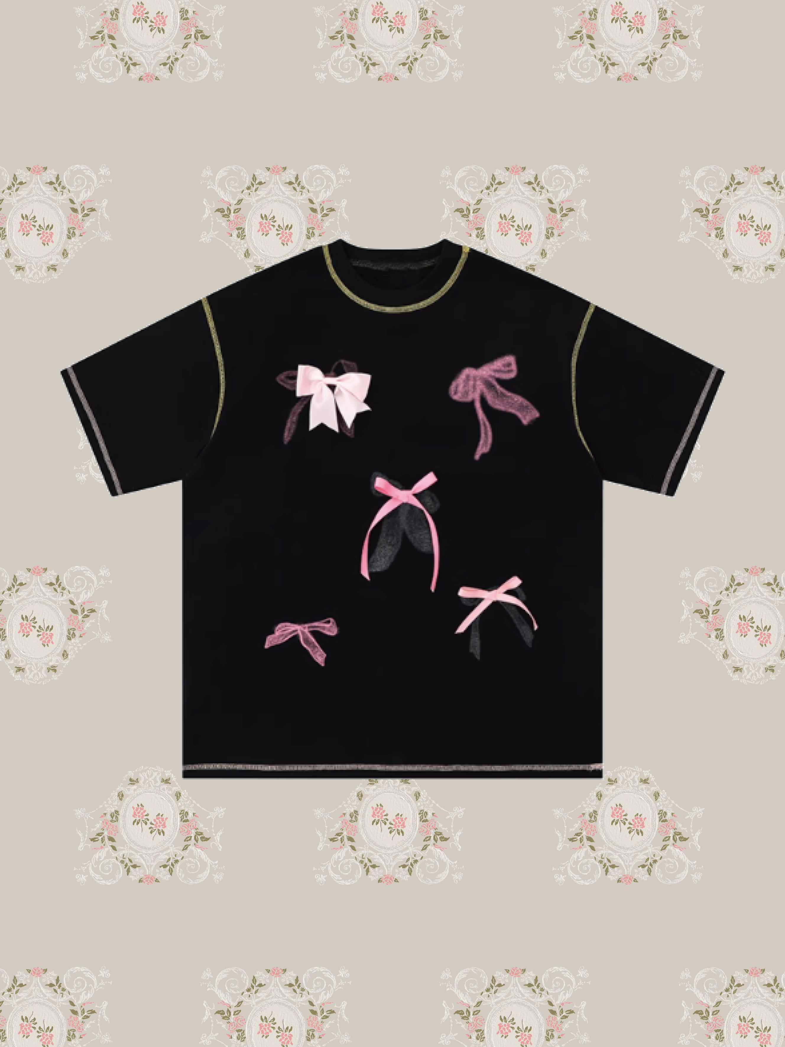 Ribbon Motif T-shirt/リボンモチーフTシャツ