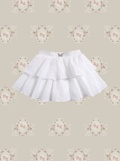 Peplum Layered Mini Skirt 