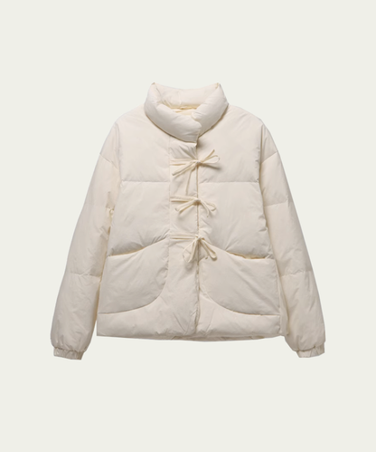 Stand Collar One Tone Duck Down Coat