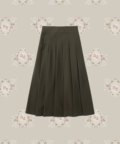Belted Pleats Long Skirt ベルト付きプリーツロングスカート