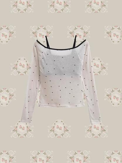 Dots Ballet Shirt Set-Up 