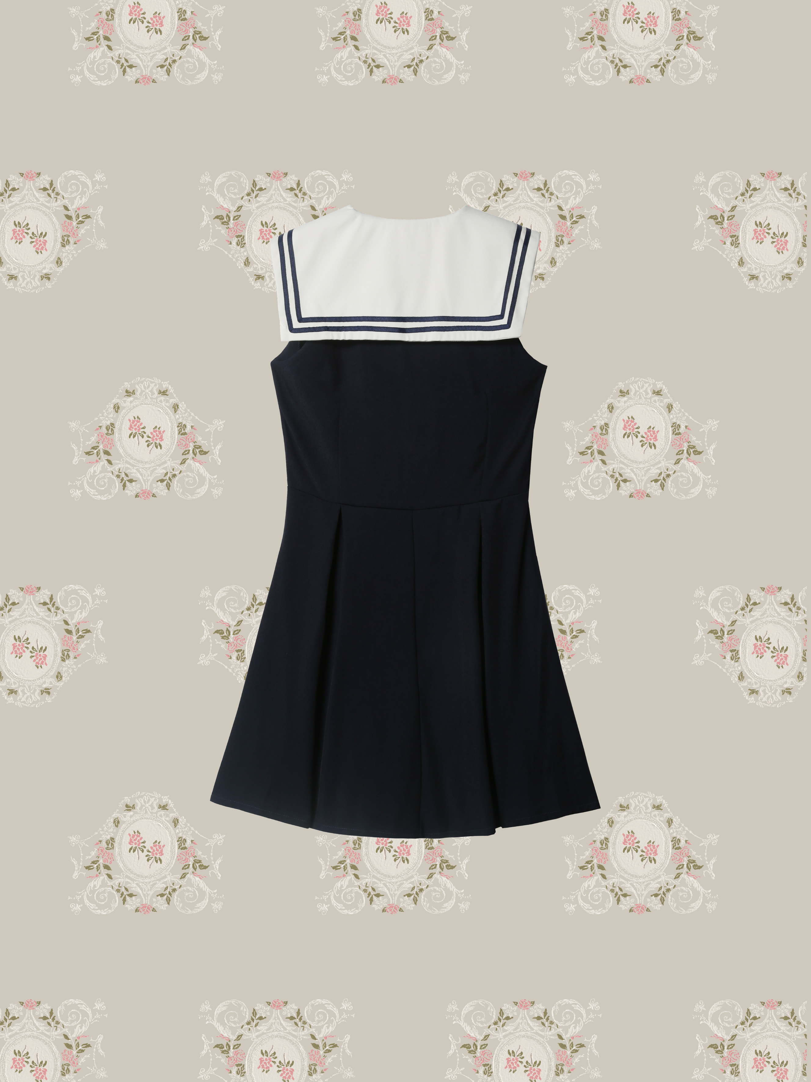 Sailor Collar Waisted One Piece/セーラーカラーウエストワンピース