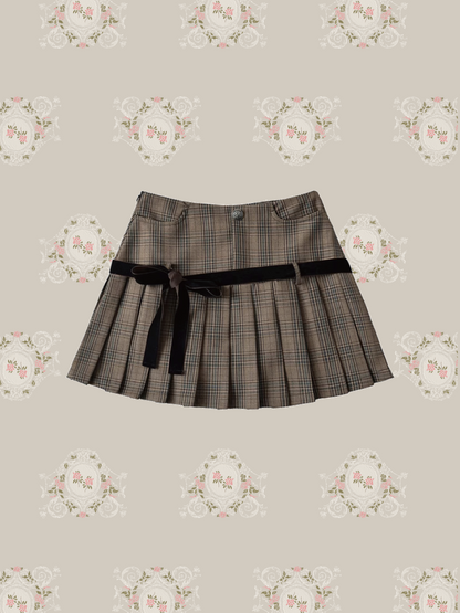 Preppy Style Plaid Mini Skirt 