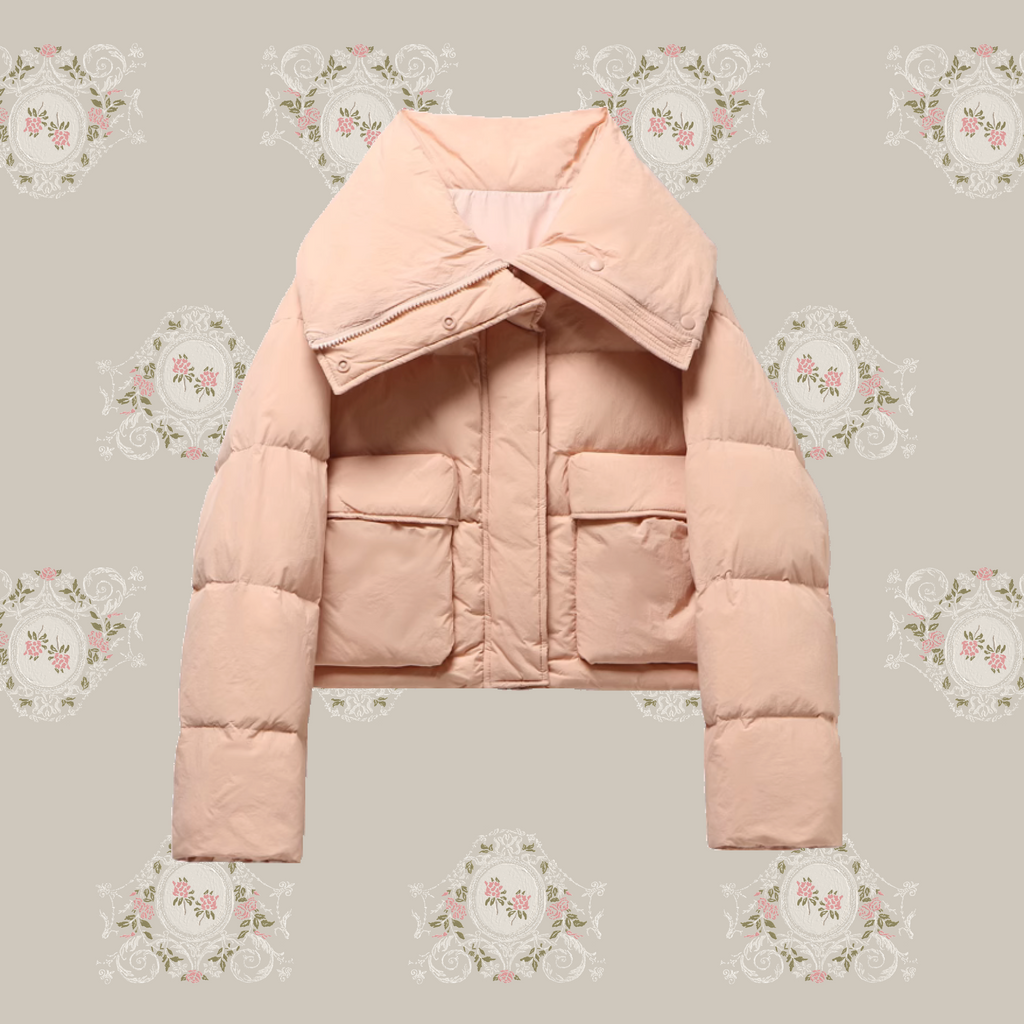 Short Duck Hood Jacket/ショートダックフードジャケット Big Lapel Collar Short Duck Down Jacket/ビッグラペルカラー