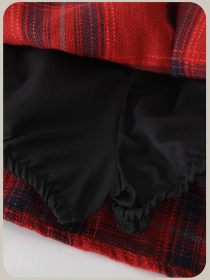 Asymmetry Check Mix Skirt/アシンメトリーチェックミックススカート
