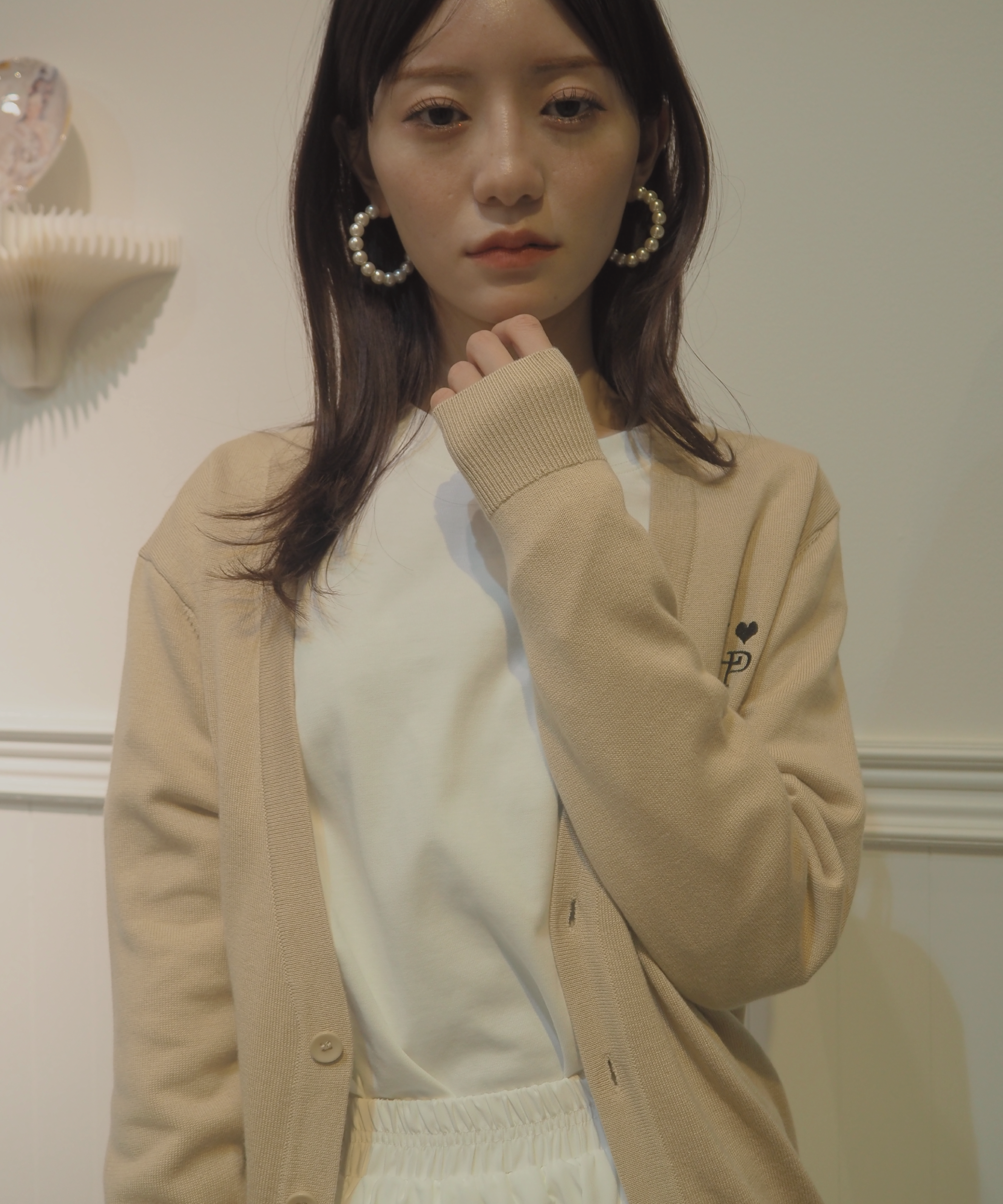 予約商品・LA POMME petit Icon Loose Cardigan Coffee