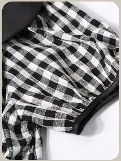 Baby Collar Check One Piece/ベビーカラーチェックワンピース