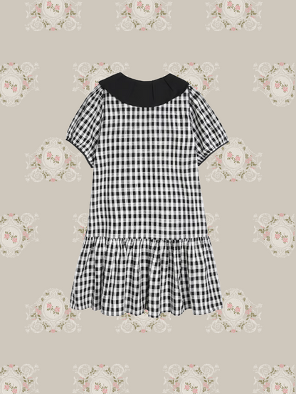 Baby Collar Check One Piece/ベビーカラーチェックワンピース