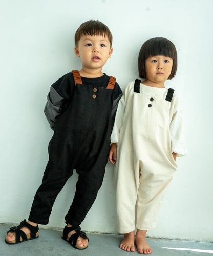 Bicolor Overalls / black x brown