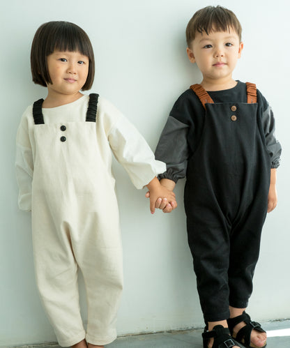 Bicolor Overalls / black x brown 