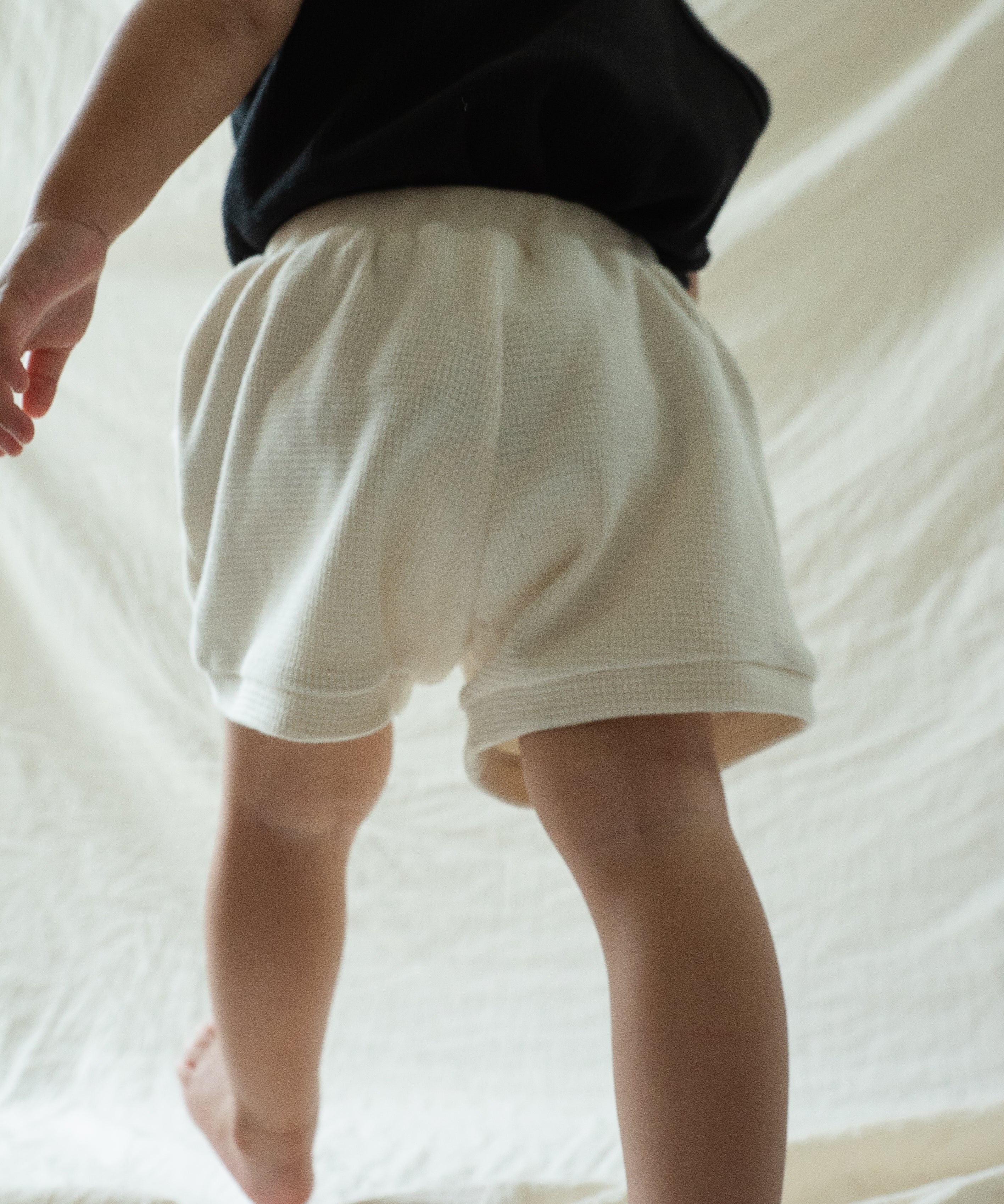 Wide Short Pants White 