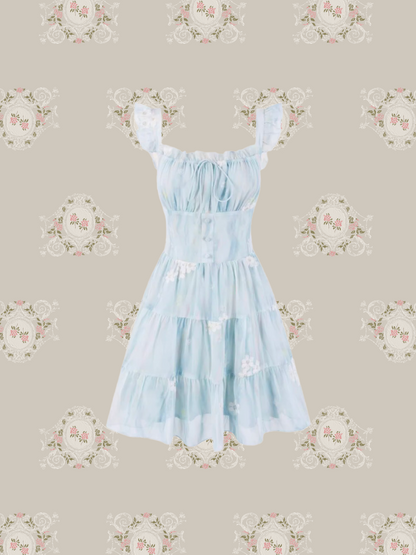 Floral Backless Flare Dress/フローラルバックレスフレアドレス