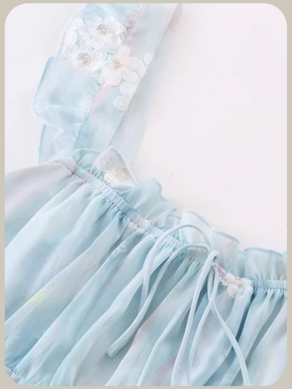 Floral Backless Flare Dress/フローラルバックレスフレアドレス