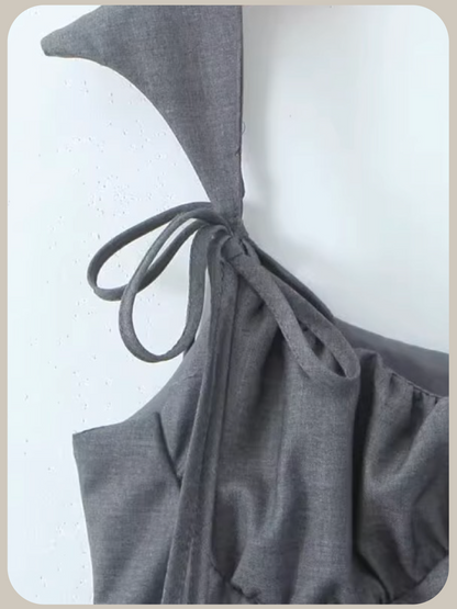 French Cami Gather One Piece/フレンチキャミギャザーワンピース