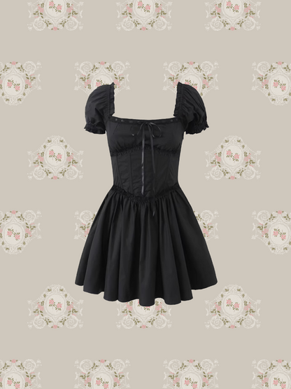 French Square Collar One Piece/フレンチスクエアカラーワンピース