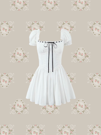 French Square Collar One Piece/フレンチスクエアカラーワンピース