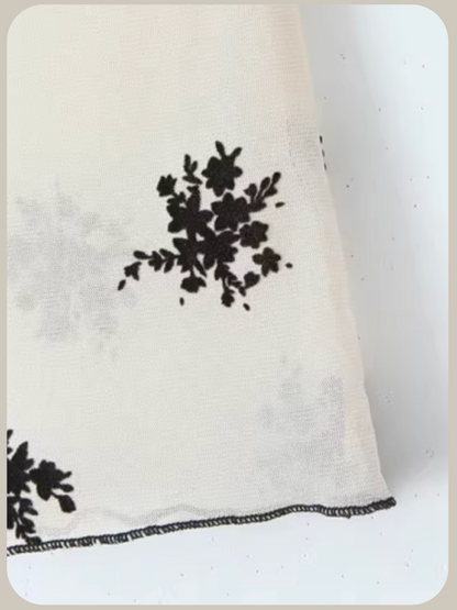 Frill Piping Floral Blouse/フリルパイピング花柄ブラウス