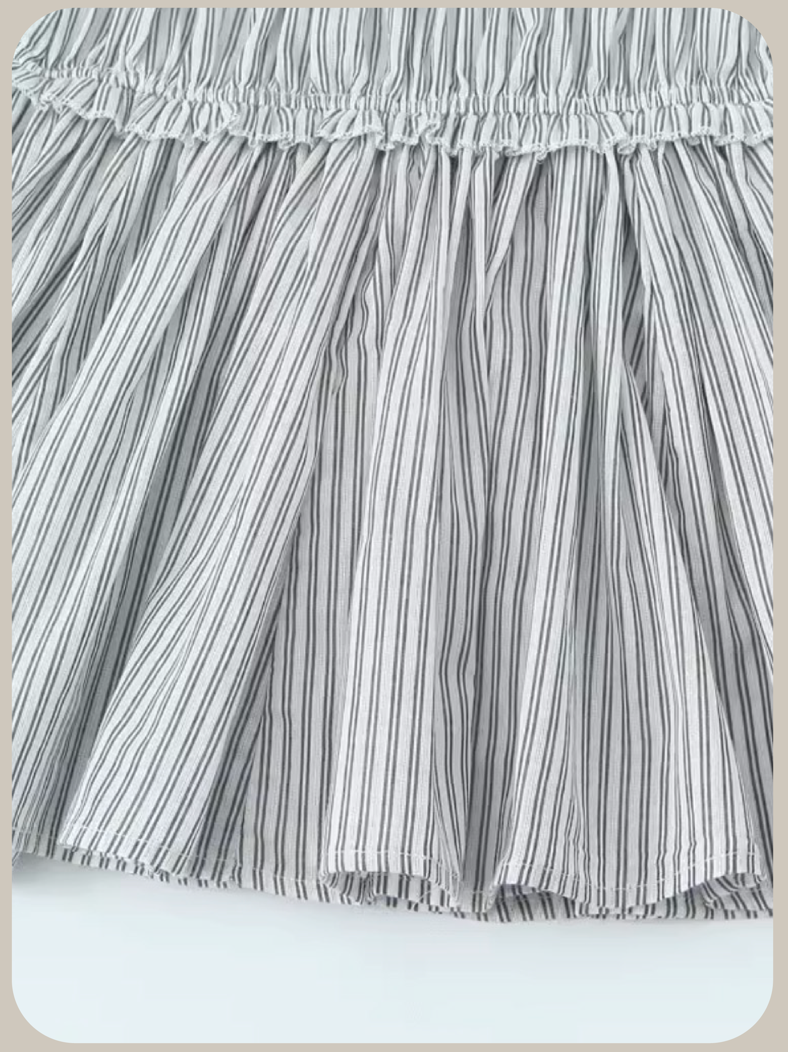 Gathering Stripe Vest Dress/ギャザーストライプベストドレス