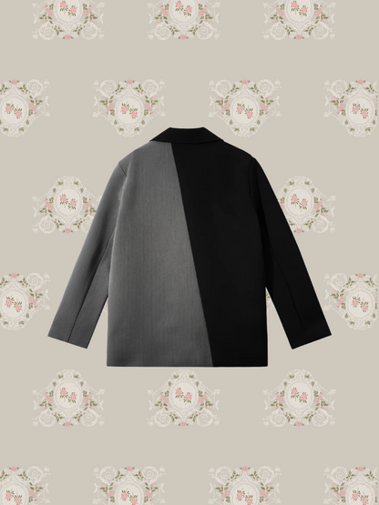 Half Docking Flower Applique Jacket/ハーフドッキングフラワーアップリケジャケット