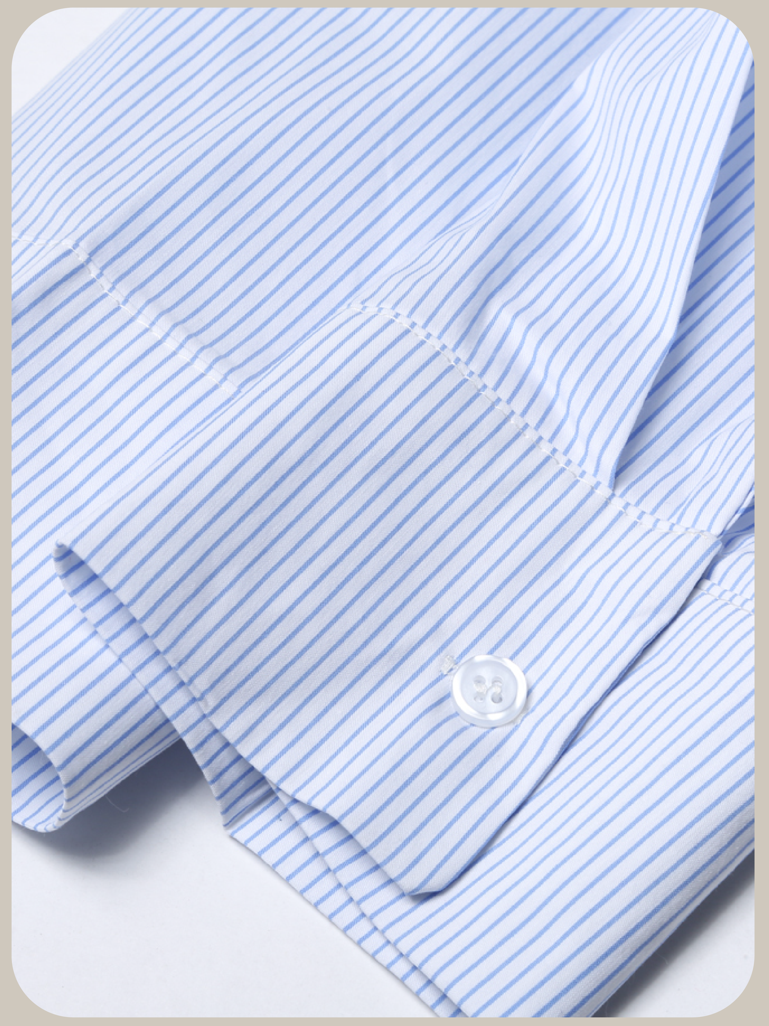 Handmade Pearl Deco Stripe Shirt ハンドメイドパールデコストライプシャツ
