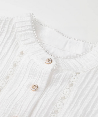 Hollow Out Detail Blouse