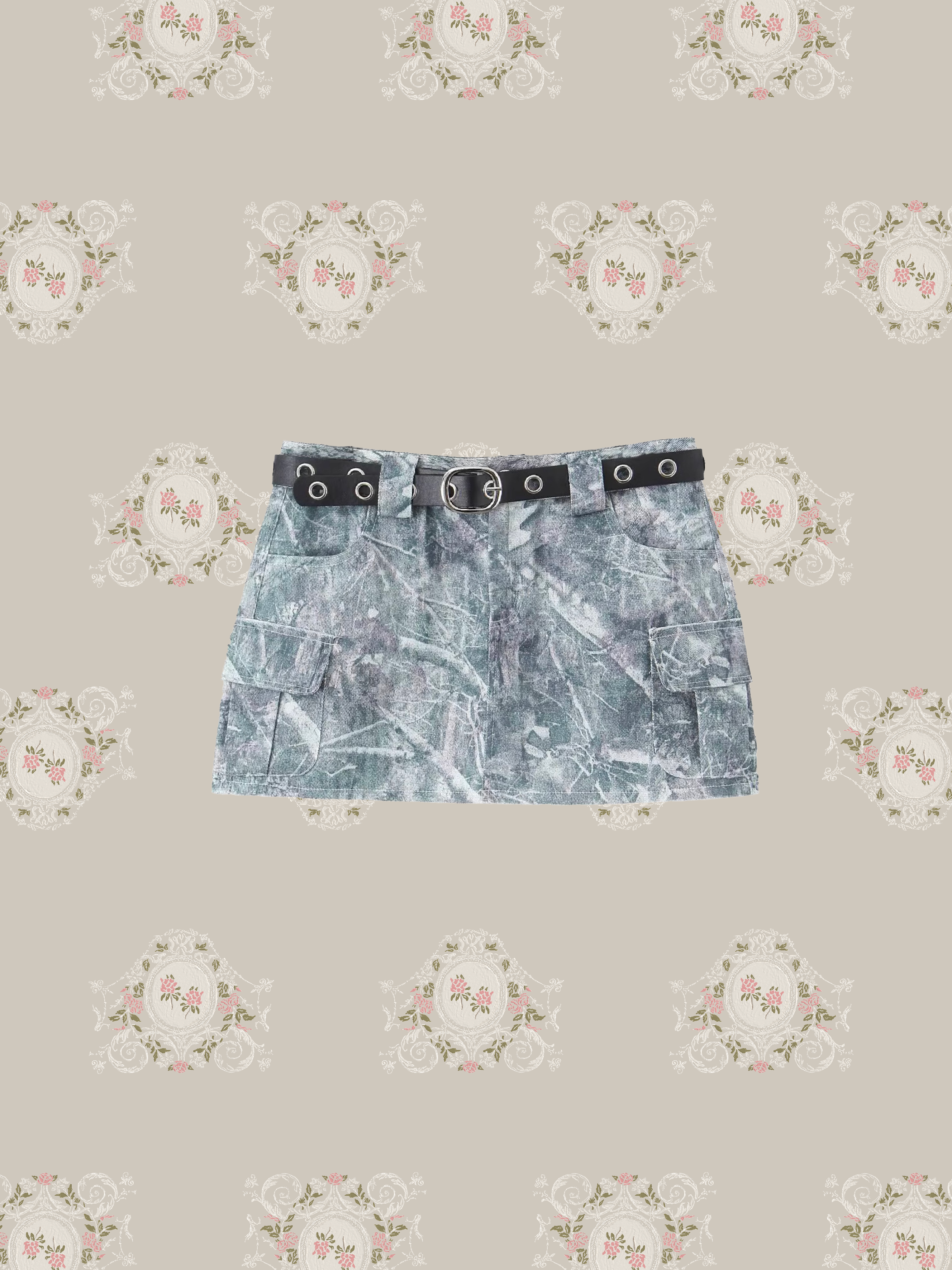 Low Waist Denim Mini Skirt/ローウエストデニムミニスカート
