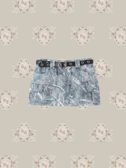 Low Waist Denim Mini Skirt/ローウエストデニムミニスカート