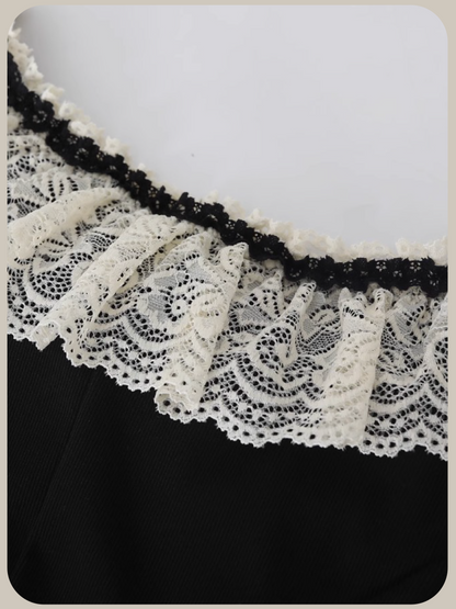 Princess Lace Deco Flare Dress/プリンセスレースデコフレアドレス