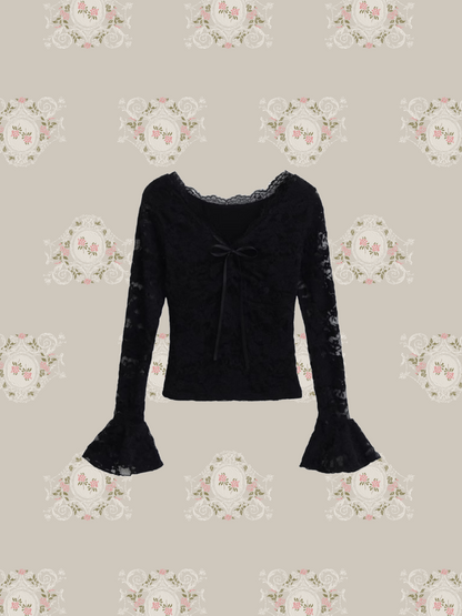 Romantic Lace Motif Flare Top/ロマンティックレースモチーフフレアトップス