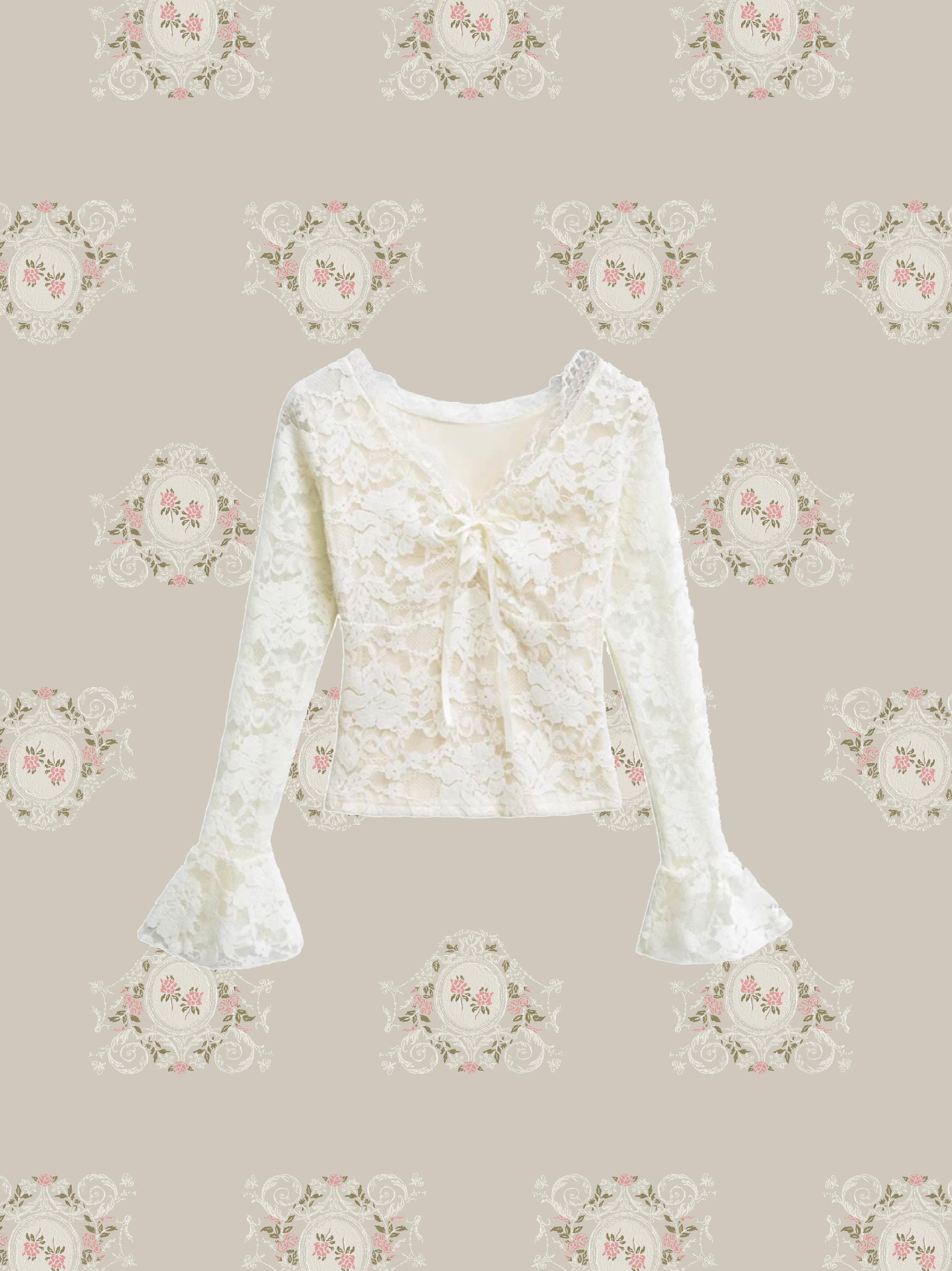 Romantic Lace Motif Flare Top/ロマンティックレースモチーフフレアトップス
