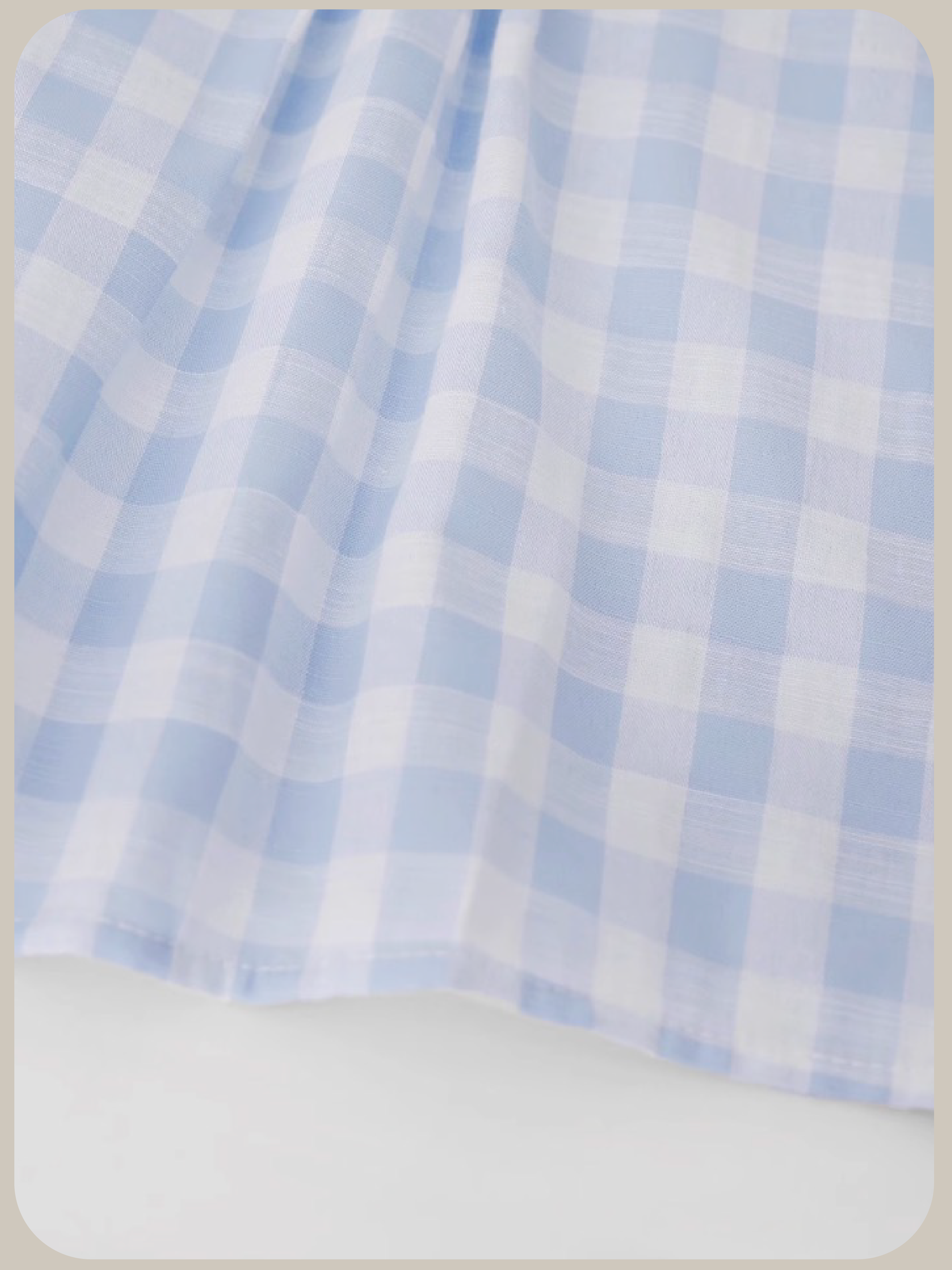 Sky Blue Ruffle Plaid Vest Set Up/スカイブルーフリルチェック柄ベストセットアップ
