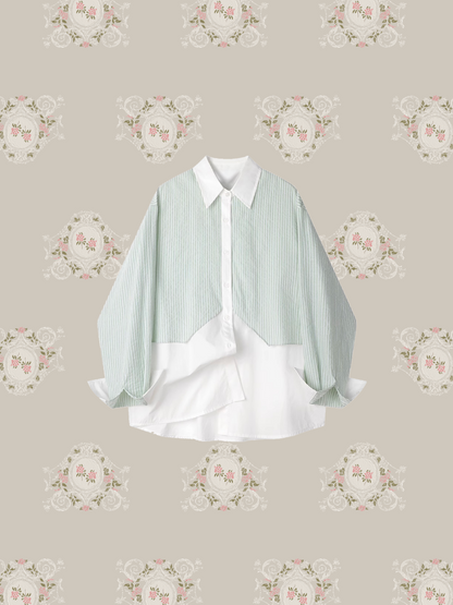Stripe Docking Shirt/ストライプドッキングシャツ