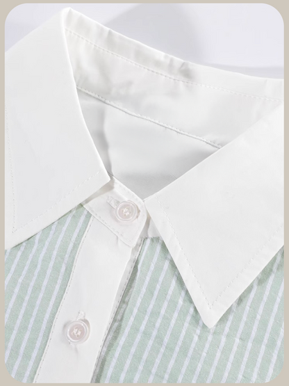 Stripe Docking Shirt/ストライプドッキングシャツ