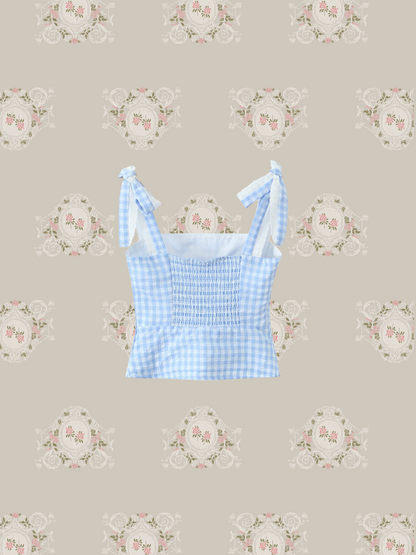 Sweet Ribbon Check Cami/スウィートリボンチェックキャミソール