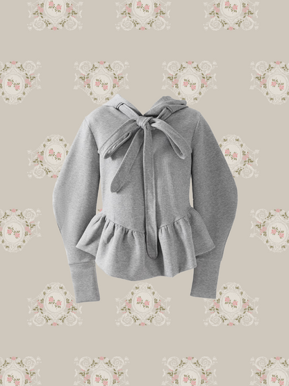Sweet Ribbon Peplum Sweat/スイートリボンペプラムスウェット