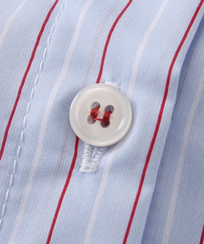 Waist Sky Blue Stripe Shirt