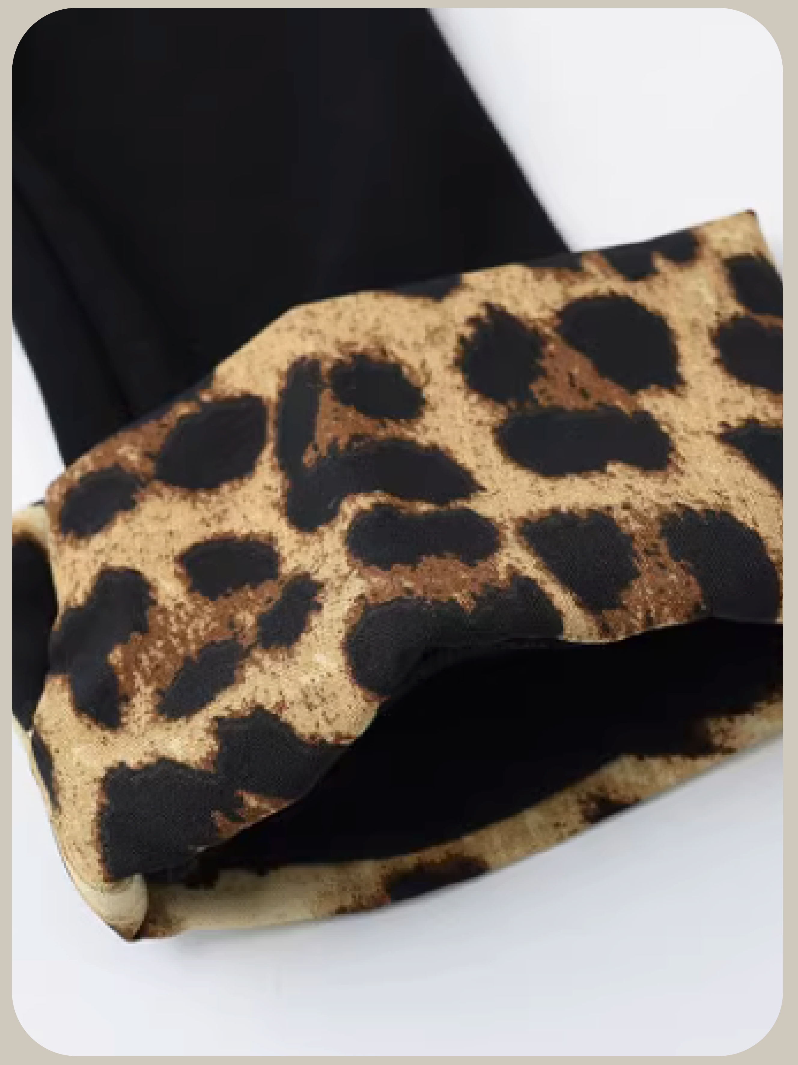 Leopard Stitching Top/ヒョウ柄ステッチトップ