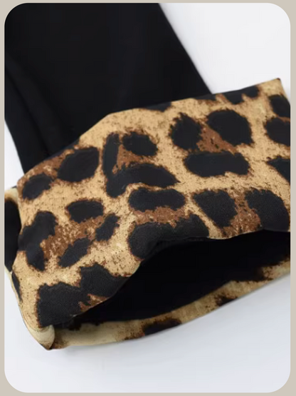 Leopard Stitching Top/ヒョウ柄ステッチトップ